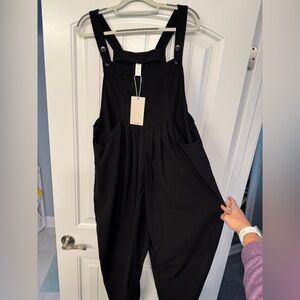 Halara strap button overalls